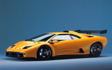 Картинка автомобили lamborghini diablo ламборгини желтый