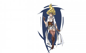 Картинка видео+игры league+of+legends блондинка чулки очки