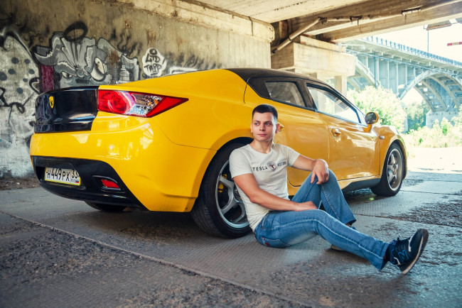 Обои картинки фото тагаз aquila, автомобили, тагаз, aquila, автомобиль, жёлтый