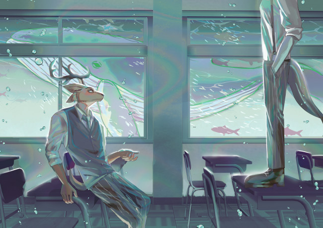 Обои картинки фото аниме, beastars