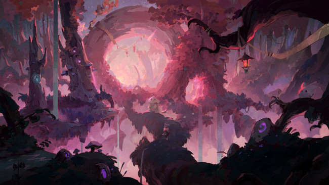 Обои картинки фото фэнтези, существа, ветки, деревья