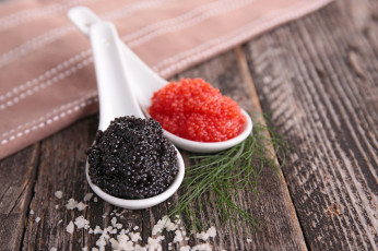 Картинка еда икра укроп соль красная черная деликатес