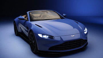 Картинка aston+martin+vantage+roadster+convertible автомобили aston+martin синий