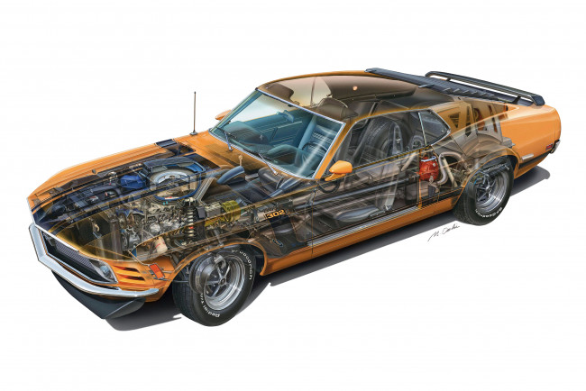 Обои картинки фото автомобили, рентген, mustang