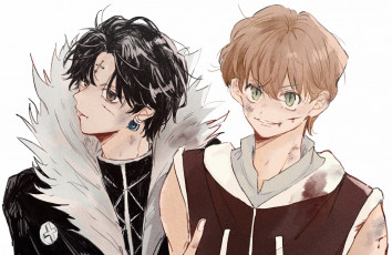 Картинка аниме hunter+x+hunter парни иллуми хисока