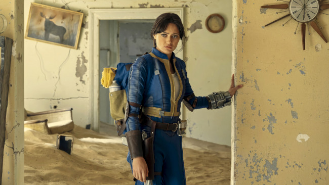 Обои картинки фото fallout , сериал 2024, кино фильмы, сериал, ella, purnell, сeриал, кадры, актриса, фантастика, боевик, драма