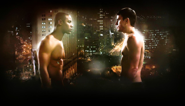 Обои картинки фото кино фильмы, fighting, персонажи, улица, здания, город, огни