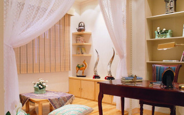 обоя интерьер, кабинет, библиотека, офис