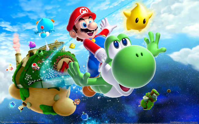 Обои картинки фото super, mario, galaxy, видео, игры