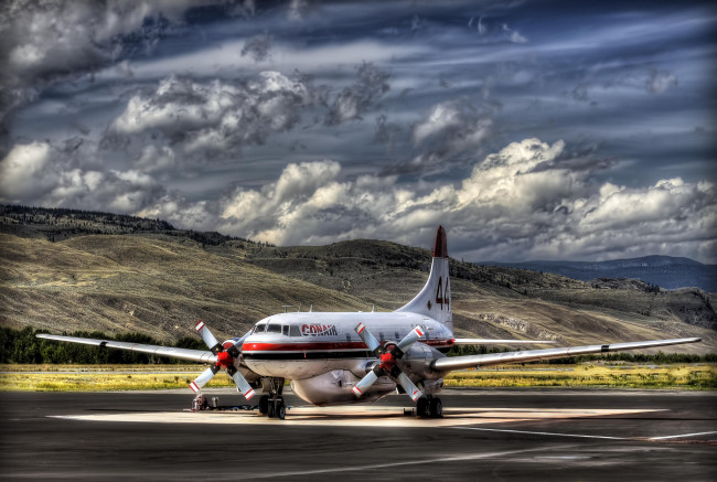 Обои картинки фото convair, 340, авиация, военно, транспортные, самолёты