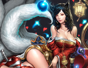 Картинка league of legends видео игры ahri