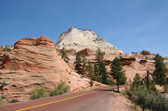 Картинка zion national park utah природа дороги горы