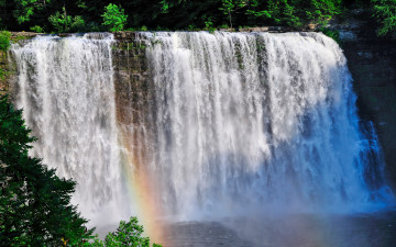 Картинка водопад природа водопады скалы деревья пейзаж