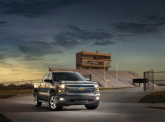 Обои картинки фото 2014, chevrolet, silverado, texas, edition, автомобили