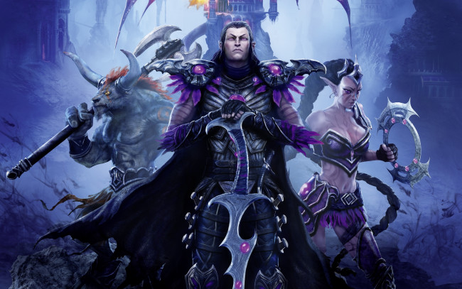 Обои картинки фото might, magic, heroes, shades, of, darkness, видео, игры, эльфы, минотавр