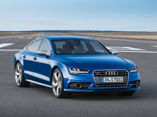 Картинка автомобили audi s7 sportback 2014г синий