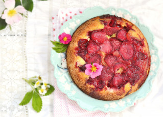 Картинка еда пироги клубника