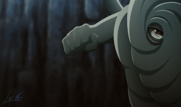 Картинка аниме naruto манга обито учиха белый зетцу кулак маска