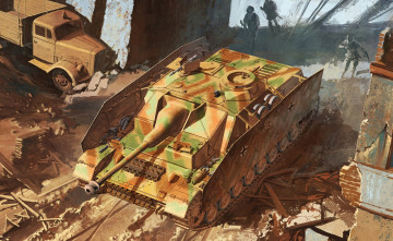 Картинка рисованные армия танк