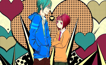 Картинка аниме *unknown+ другое сердечки пара абстракция парень девушка kurosawa yamato tachibana mei say+i+love+you