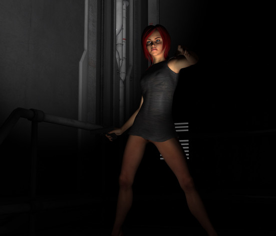 Обои картинки фото summer, 3д графика, people , люди, взгляд, девушка