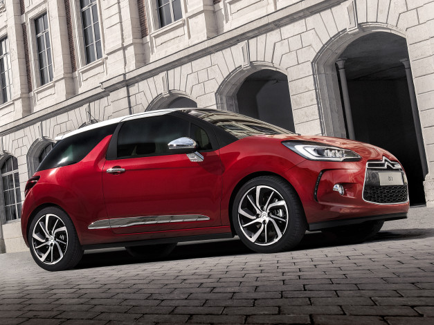 Обои картинки фото автомобили, citroen, citroеn, ds3, красные