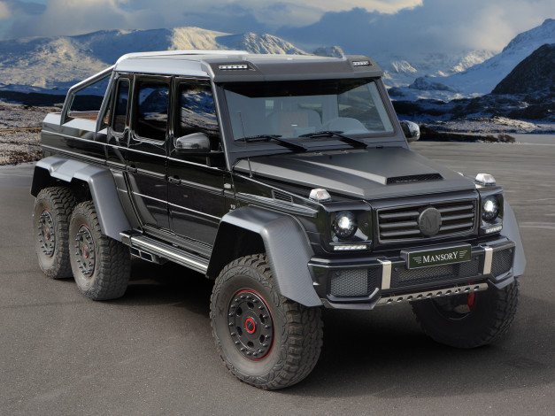 Обои картинки фото автомобили, mercedes-benz, 6x6, amg, g, 63, mansory, темный, 2014г, w463