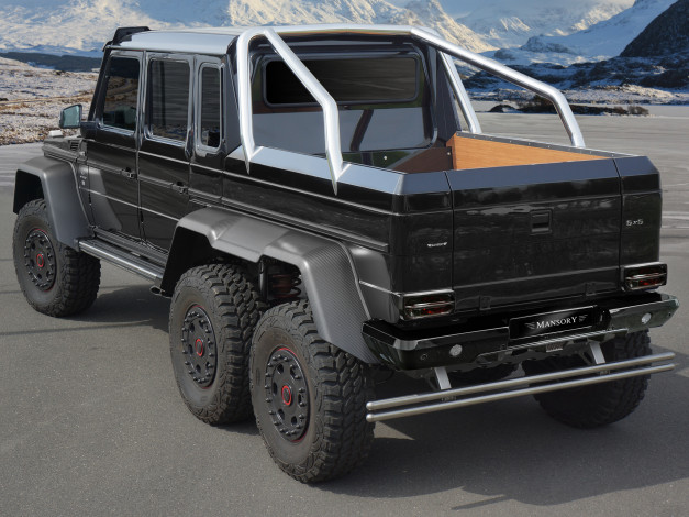 Обои картинки фото автомобили, mercedes-benz, mansory, темный, 2014г, w463, 6x6, amg, g, 63