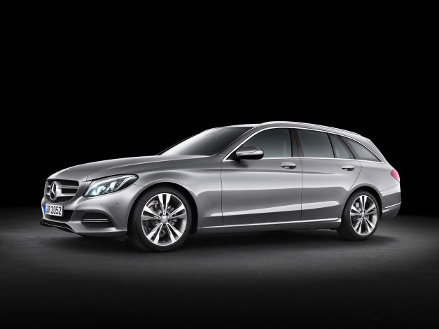 Обои картинки фото автомобили, mercedes-benz, темный, 2014г, s205, estate, c, 200, line, avantgarde