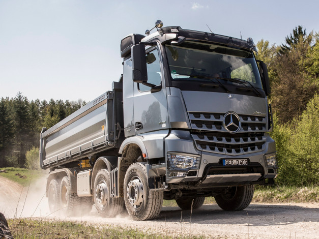 Обои картинки фото автомобили, mercedes trucks, arocs, mercedes-benz, 2014, slt, 4145