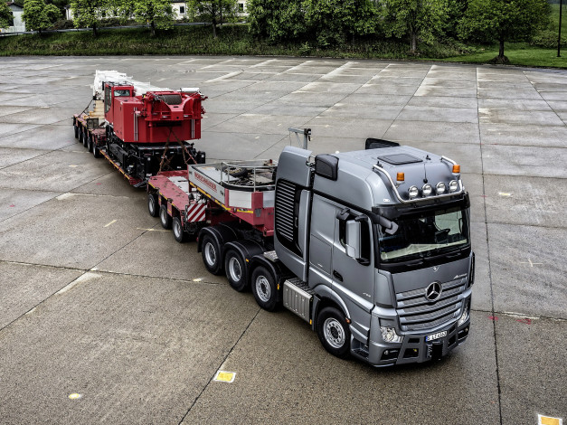 Обои картинки фото автомобили, mercedes trucks, mp4, mercedes-benz, 4163, actros, slt