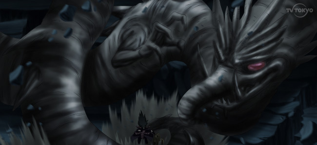 Обои картинки фото аниме, naruto, наруто, монстр, ночь, манга