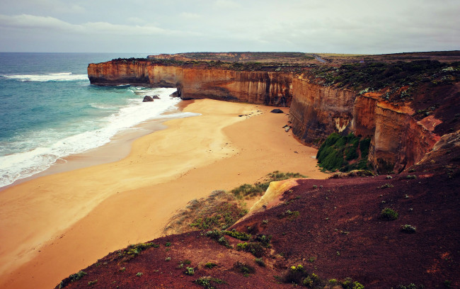 Обои картинки фото природа, побережье, горизонт, скалы, океан