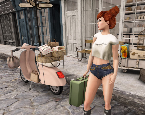 Обои картинки фото 3д графика, люди , people, девушка, интерьер, фон, взгляд