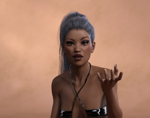 Картинка 3д+графика люди+ people фон девушка взгляд