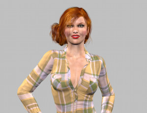 Картинка 3д+графика люди+ people фон взгляд девушка