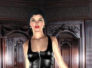 Картинка 3д+графика люди+ people взгляд девушка фон