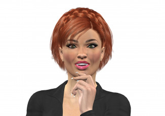 Картинка 3д+графика портрет+ portraits девушка фон взгляд