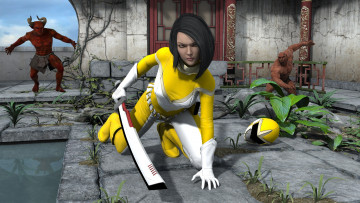 Картинка 3д+графика фантазия+ fantasy девушка взгляд фон