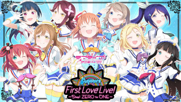 Картинка аниме love+live +school+idol+project девушки фон взгляд