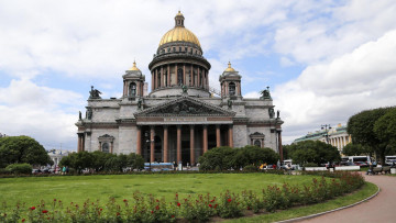 Картинка города санкт-петербург +петергоф+ россия храм санкт- петербург исаакиевский собор