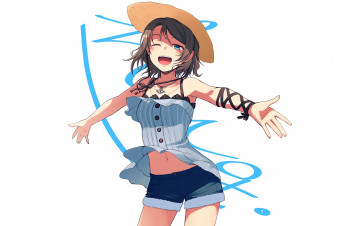 Картинка аниме love+live +school+idol+project взгляд девушка фон