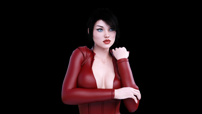 Обои картинки фото 3д графика, люди , people, фон, взгляд, девушка