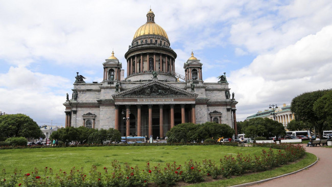 Обои картинки фото города, санкт-петербург,  петергоф , россия, храм, санкт-, петербург, исаакиевский, собор