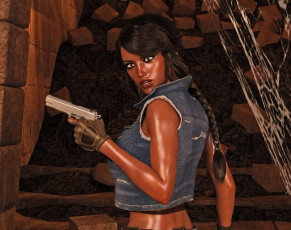 Картинка 3д+графика фантазия+ fantasy фон взгляд девушка