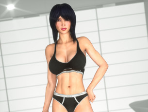 Картинка 3д+графика люди+ people фон взгляд девушка