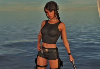 Картинка 3д+графика фантазия+ fantasy девушка взгляд фон