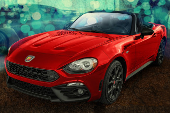 Картинка fiat+124+spider+abarth автомобили fiat спорткар