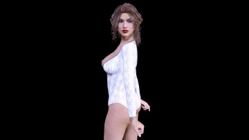 Картинка 3д+графика люди+ people фон взгляд девушка