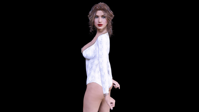 Обои картинки фото 3д графика, люди , people, фон, взгляд, девушка